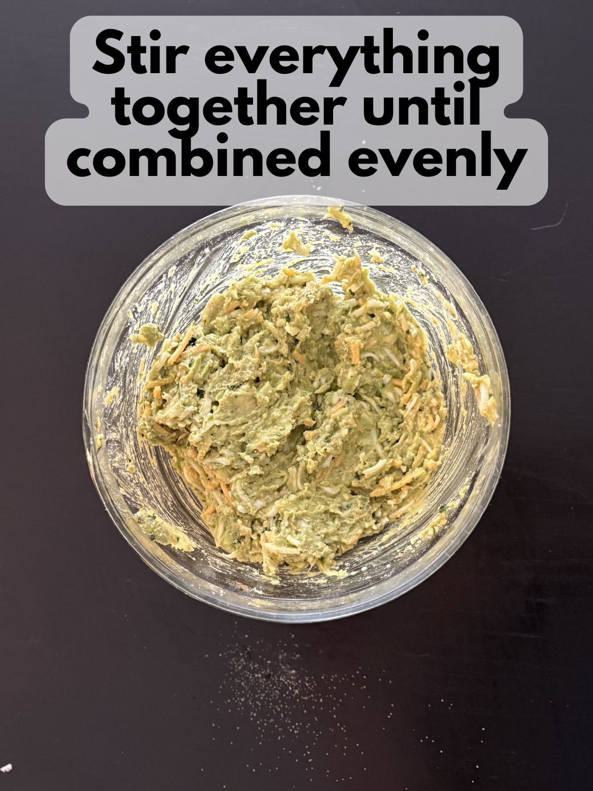 avocado and cheese fritter dough