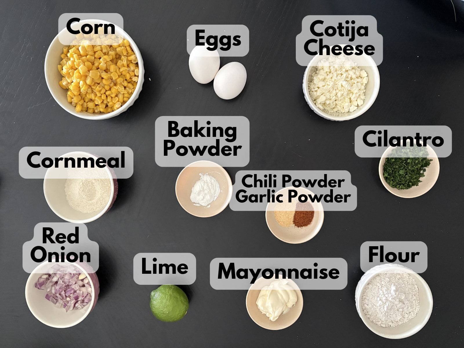 fried elote fritters ingredients