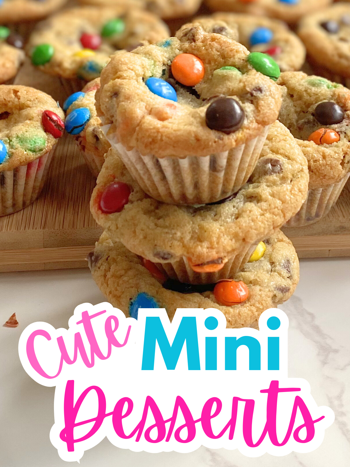 mini M&M cookie cups