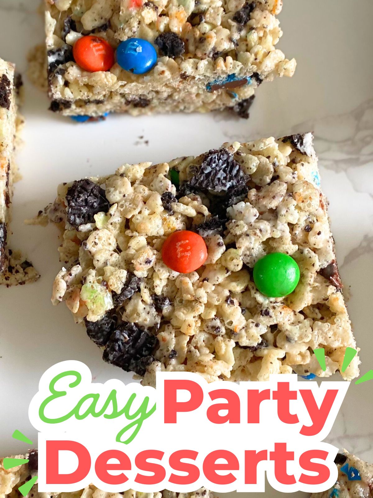 oreo M&M rice krispie treats
