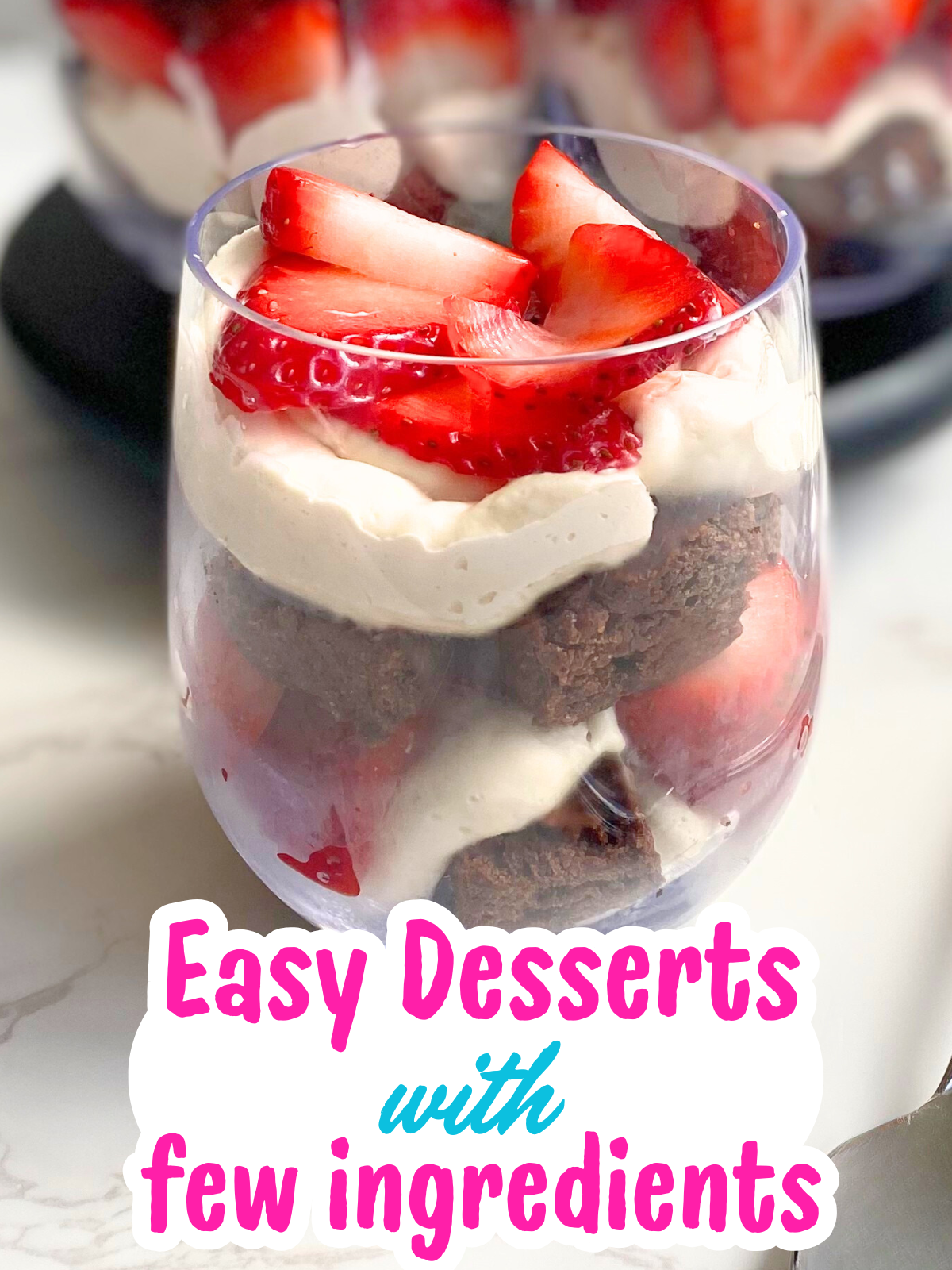 strawberry brownie parfaits