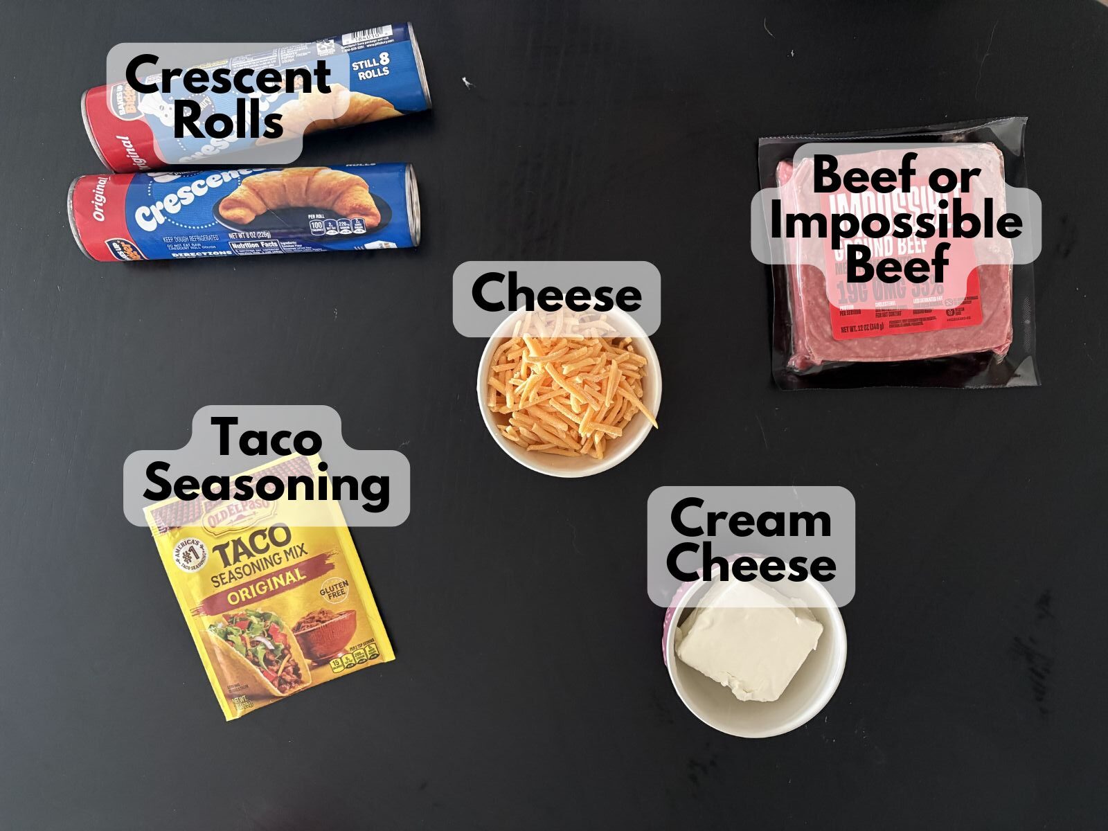 baked taco pinwheels ingredients