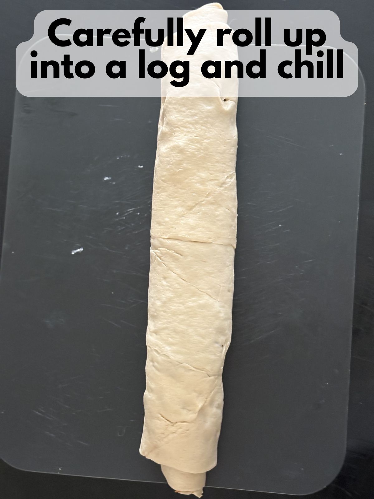 taco pinwheels rolled up into a log