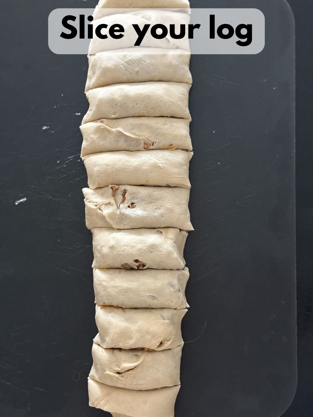 taco pinwheels log cut into slices