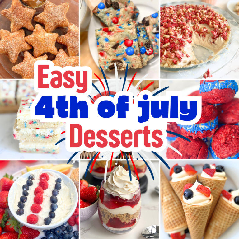 4th of July desserts collage