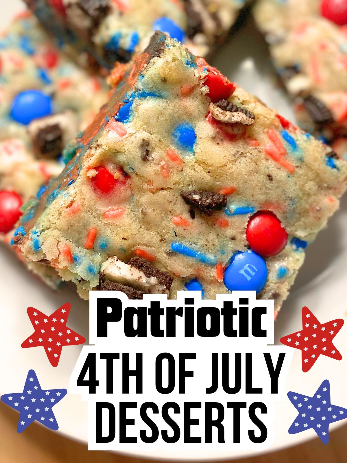 4th of July blondies