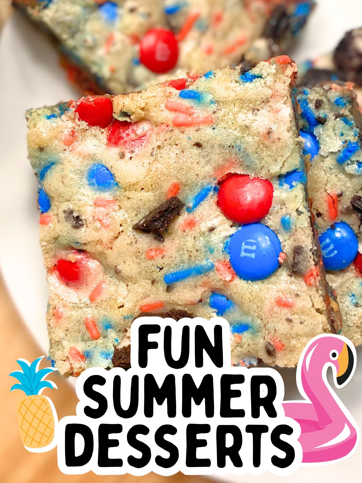 4th of July blondies