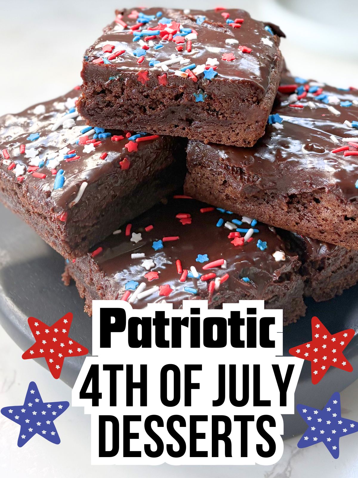 4th of July brownies