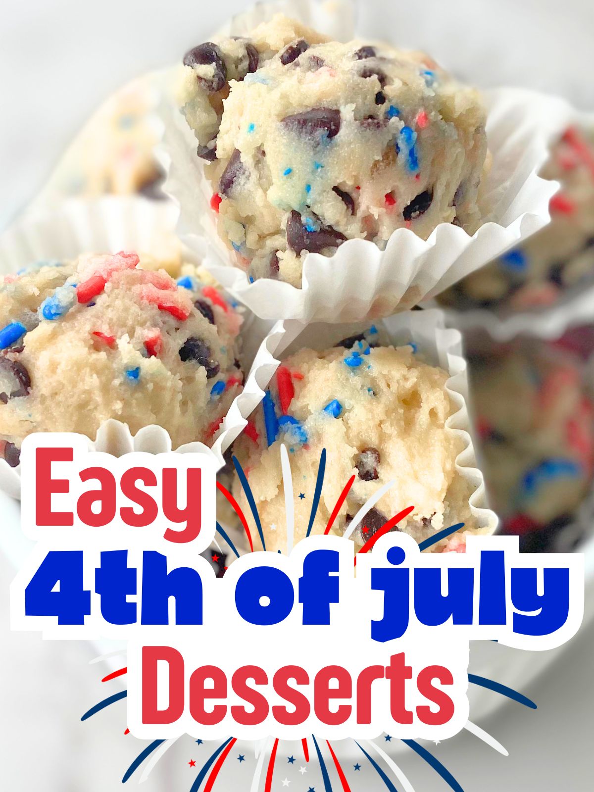4th of july edible cookie dough