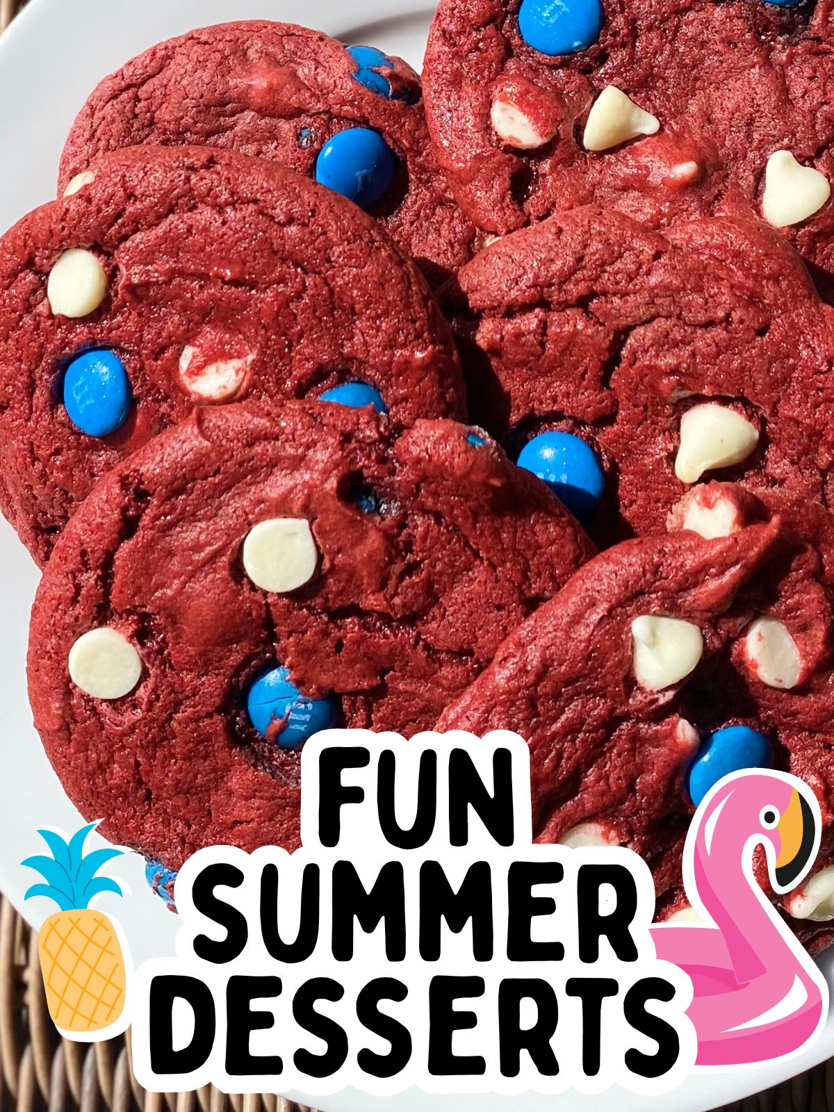 4th of july red velvet cookies