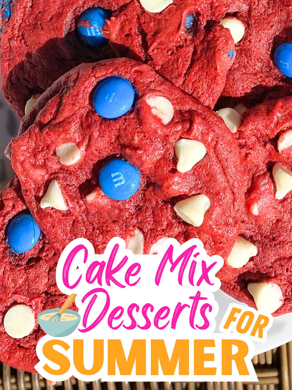 4th of July red velvet cookies