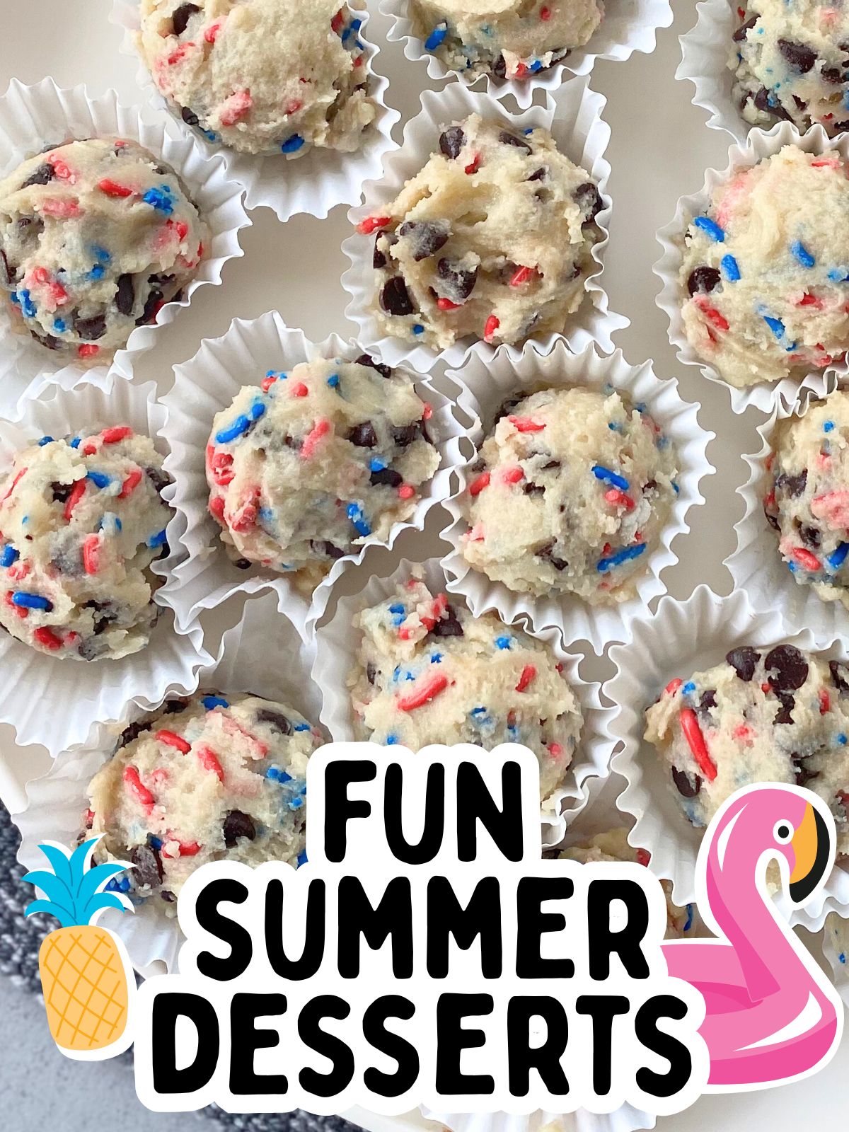 4th of July edible cookie dough