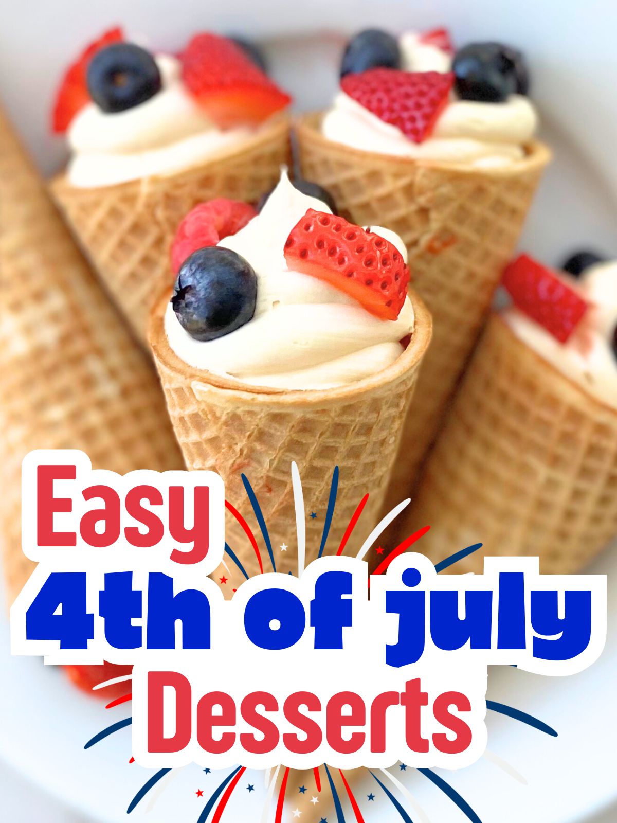 berry cheesecake cones