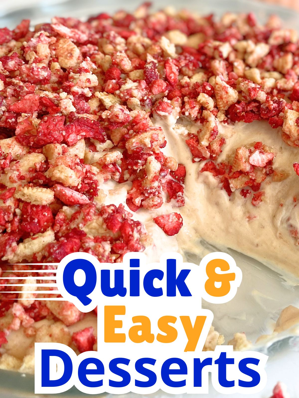 strawberry crunch pudding pie