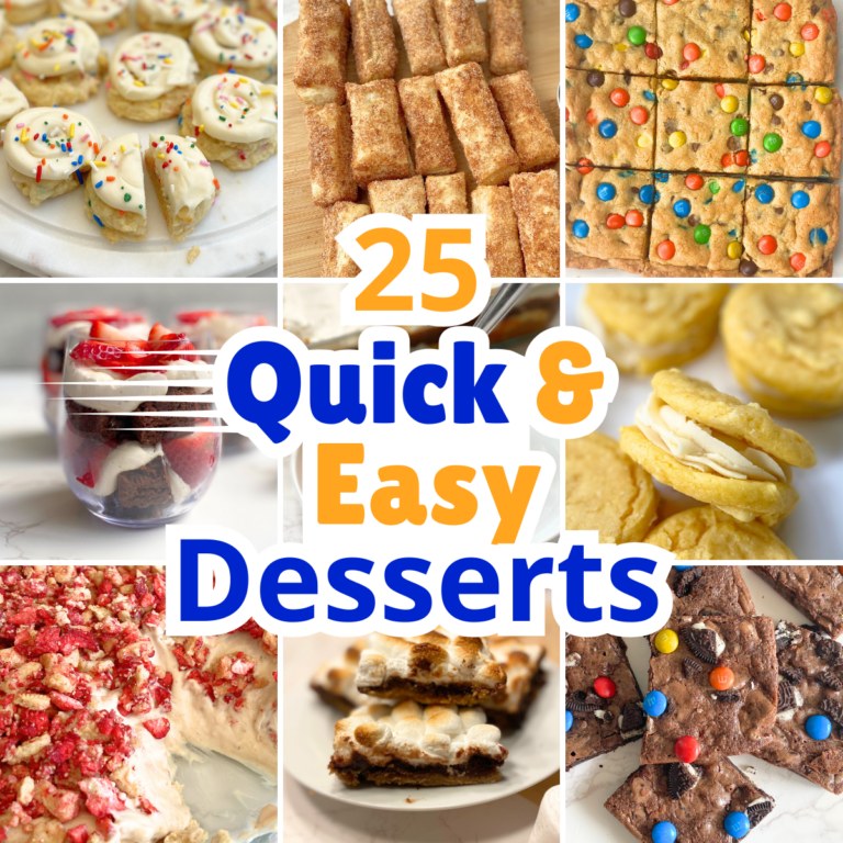 quick and easy desserts collage