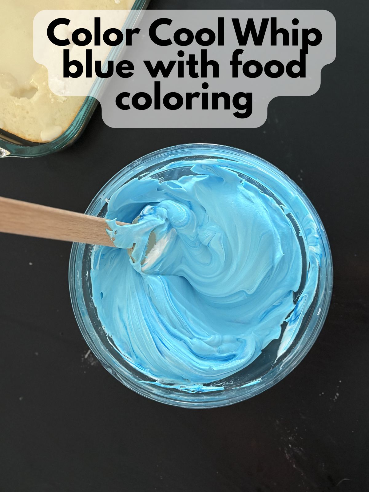Cool Whip colored blue
