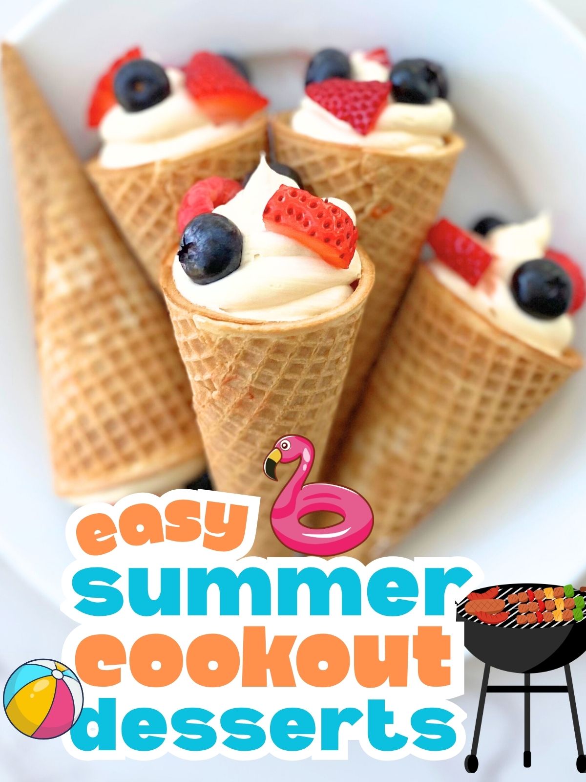 berry cheesecake cones