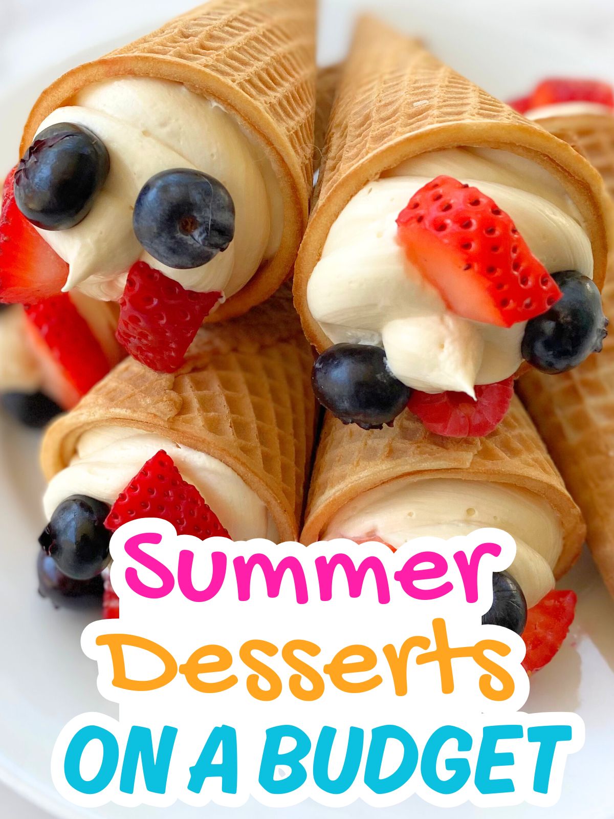 berry cheesecake cones