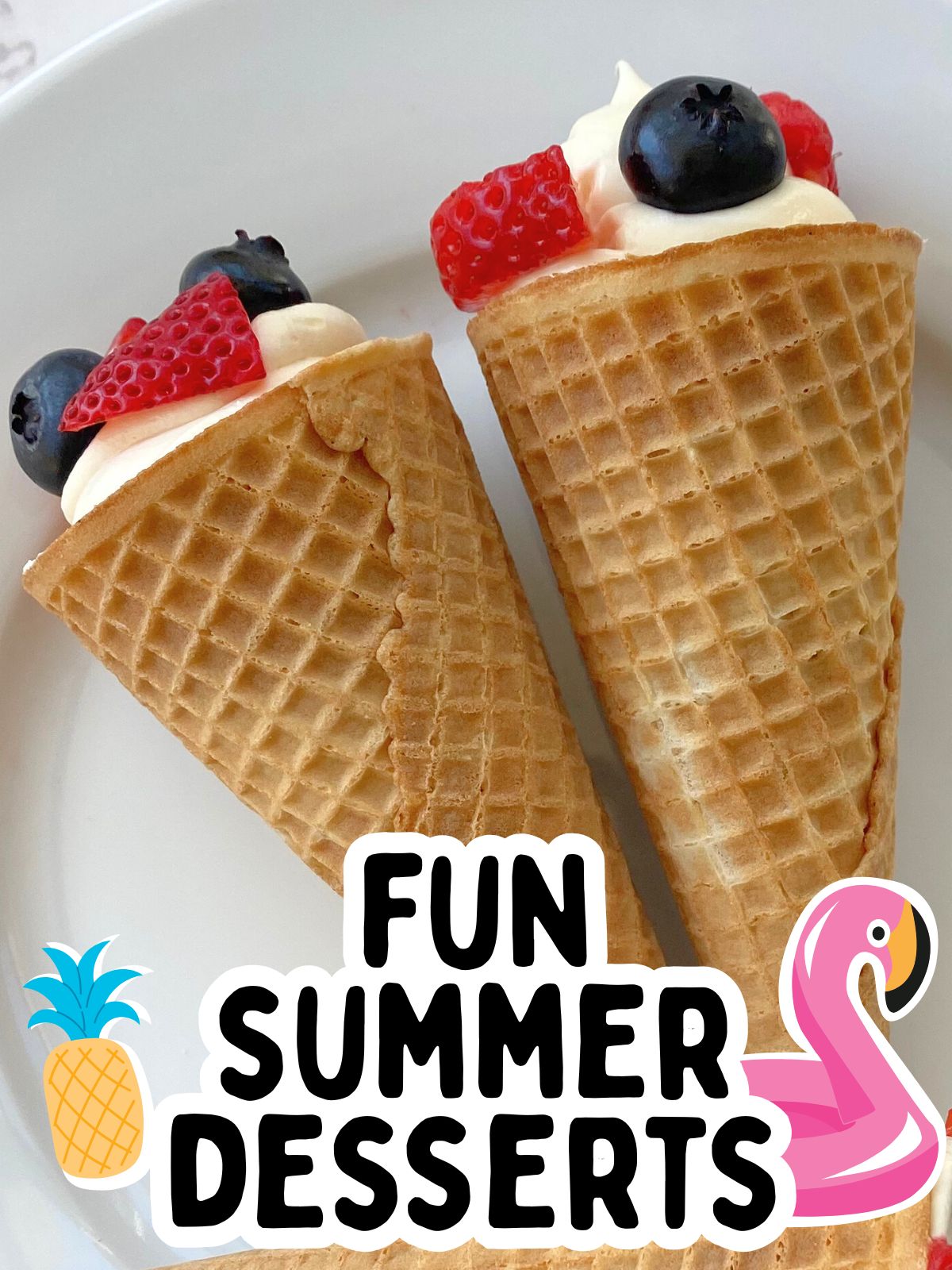 berry cheesecake cones