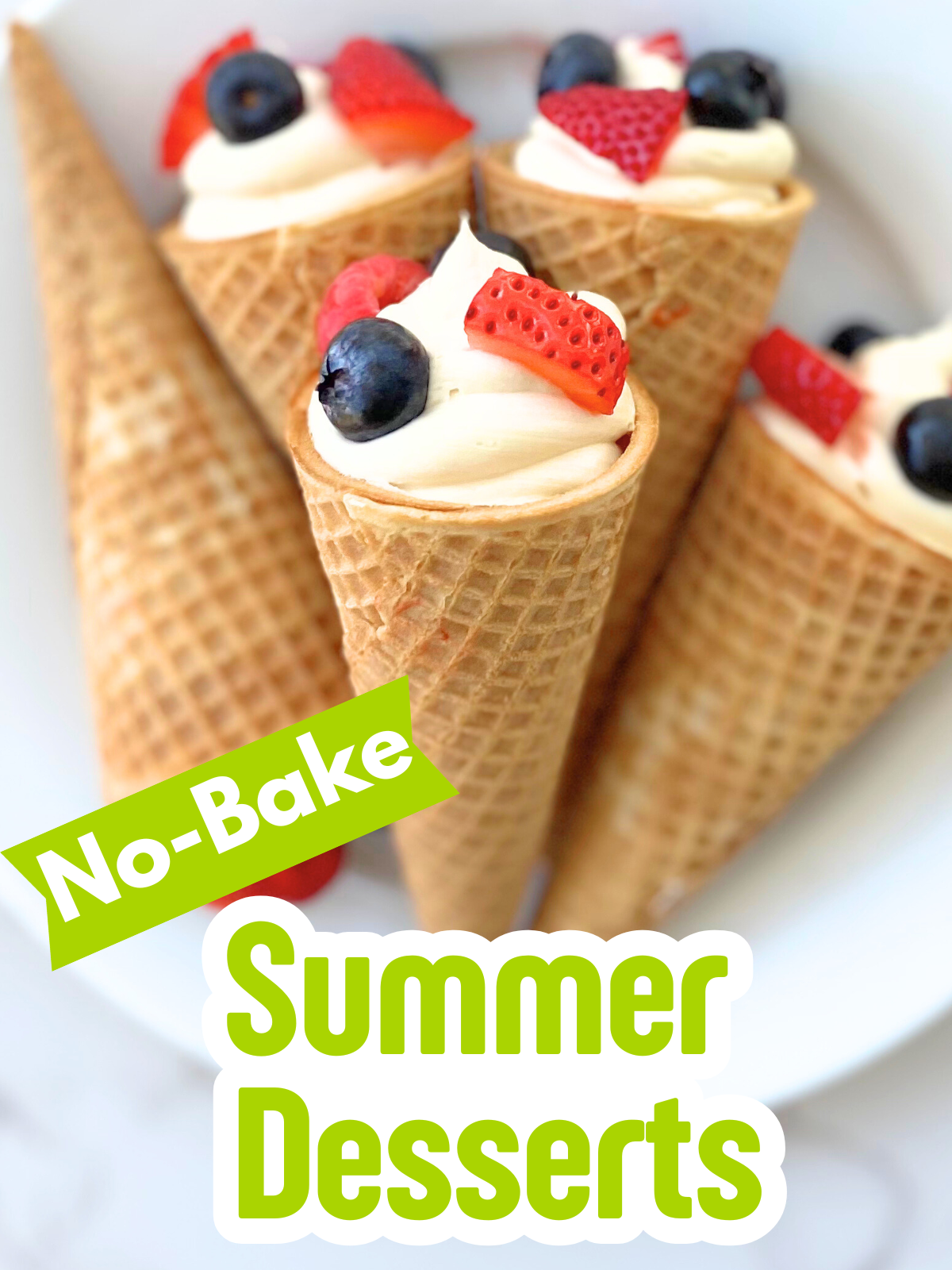 berry cheesecake cones