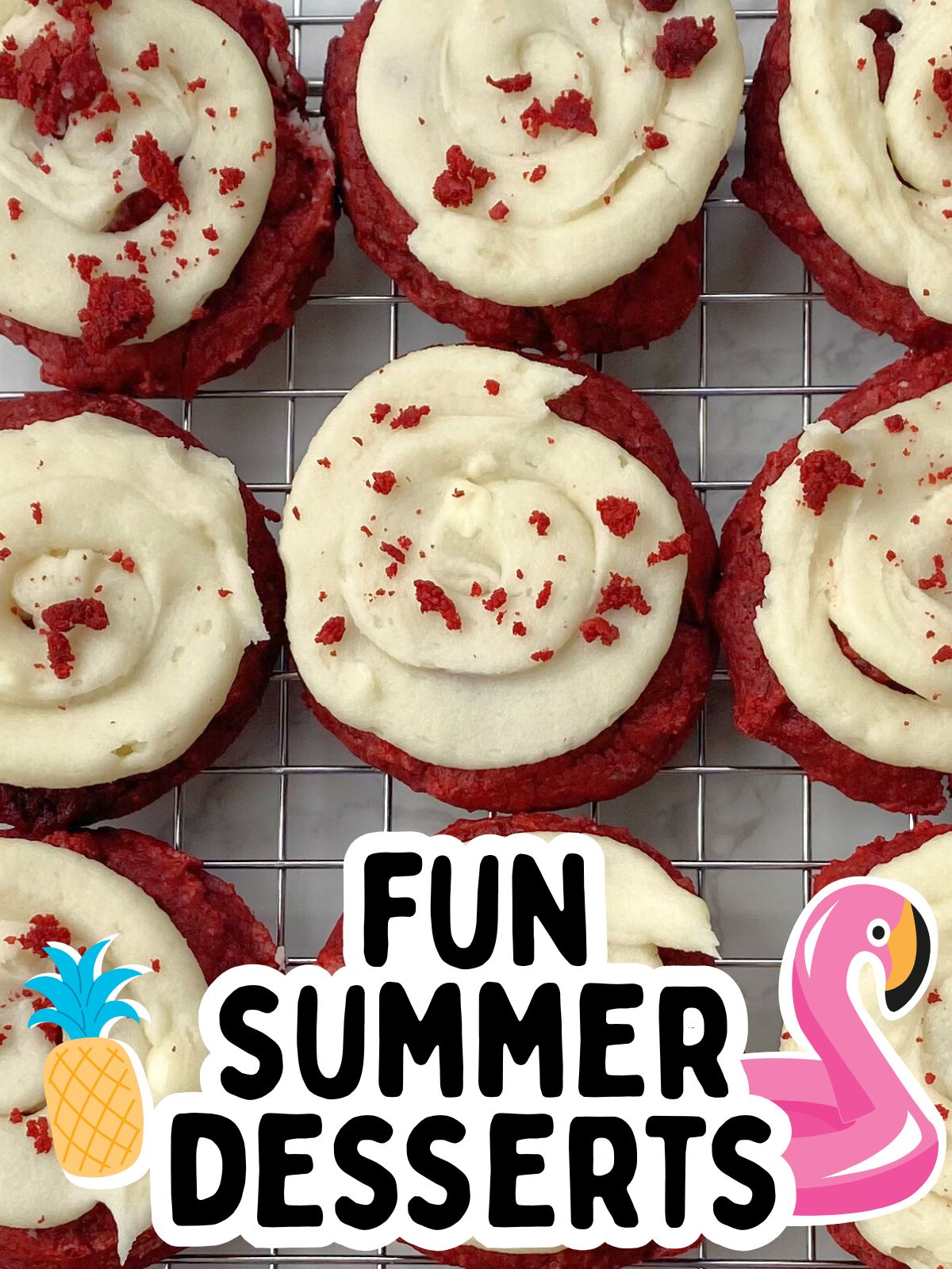 frosted red velvet cake mix cookies