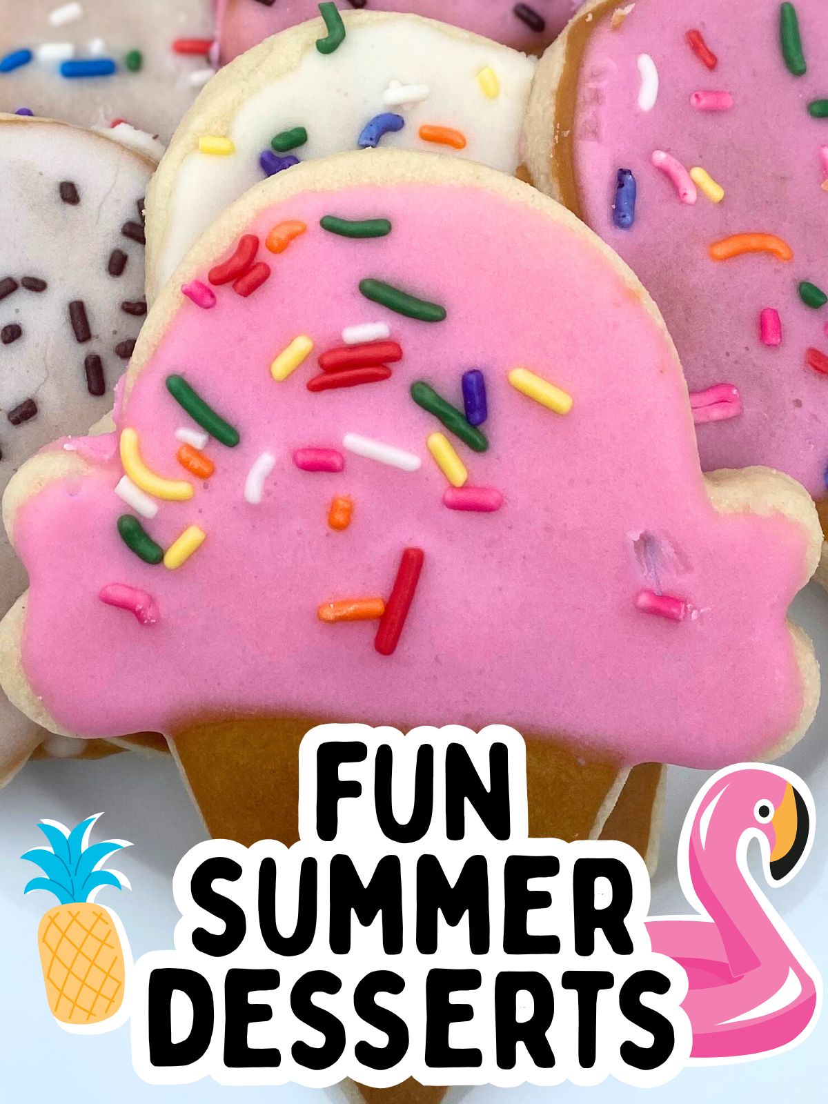 ice cream cone cutout cookies