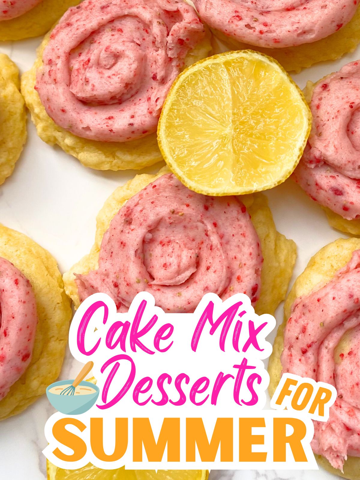 lemon strawberry cake mix cookies