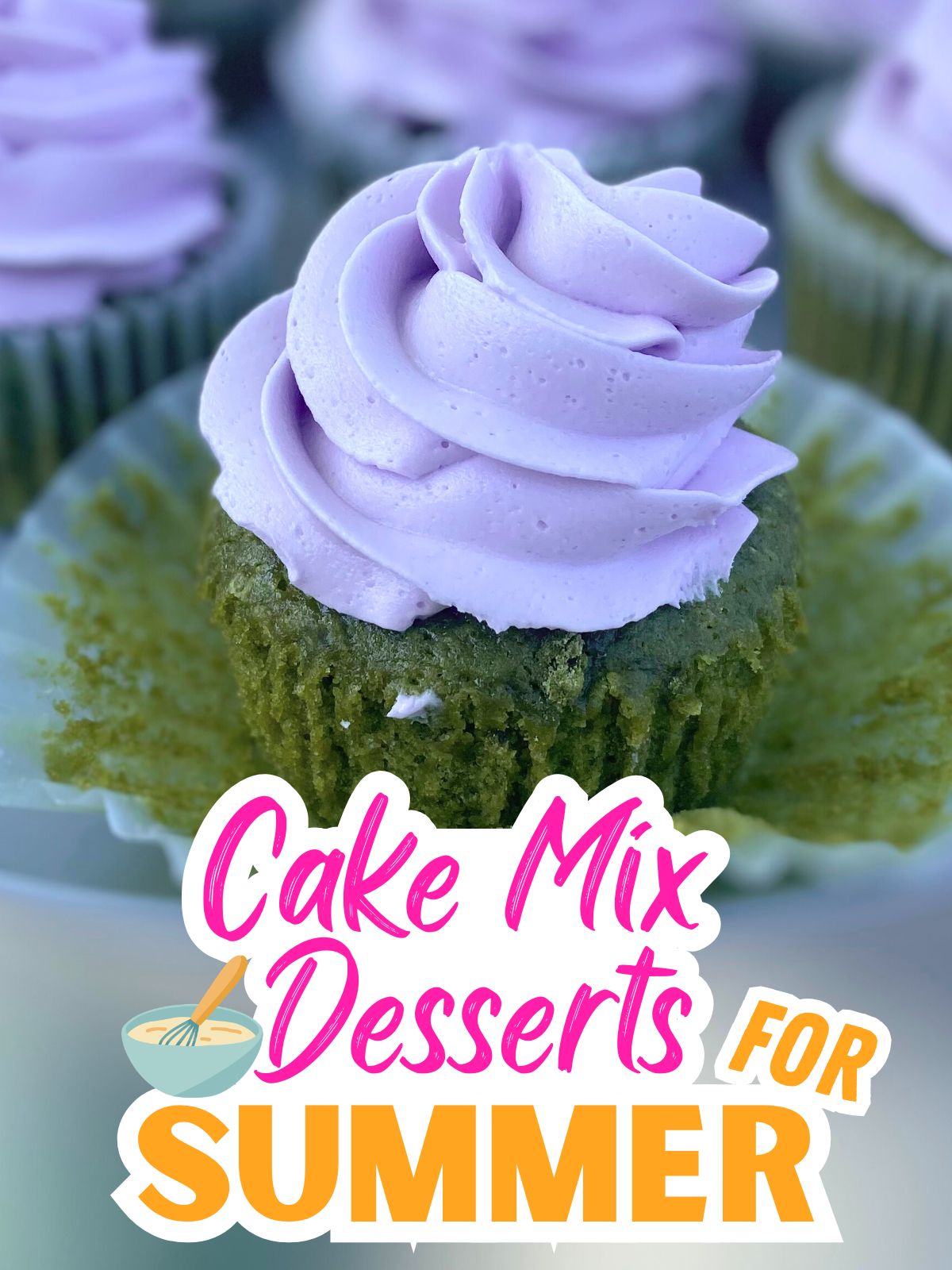 matcha lavender cupcakes