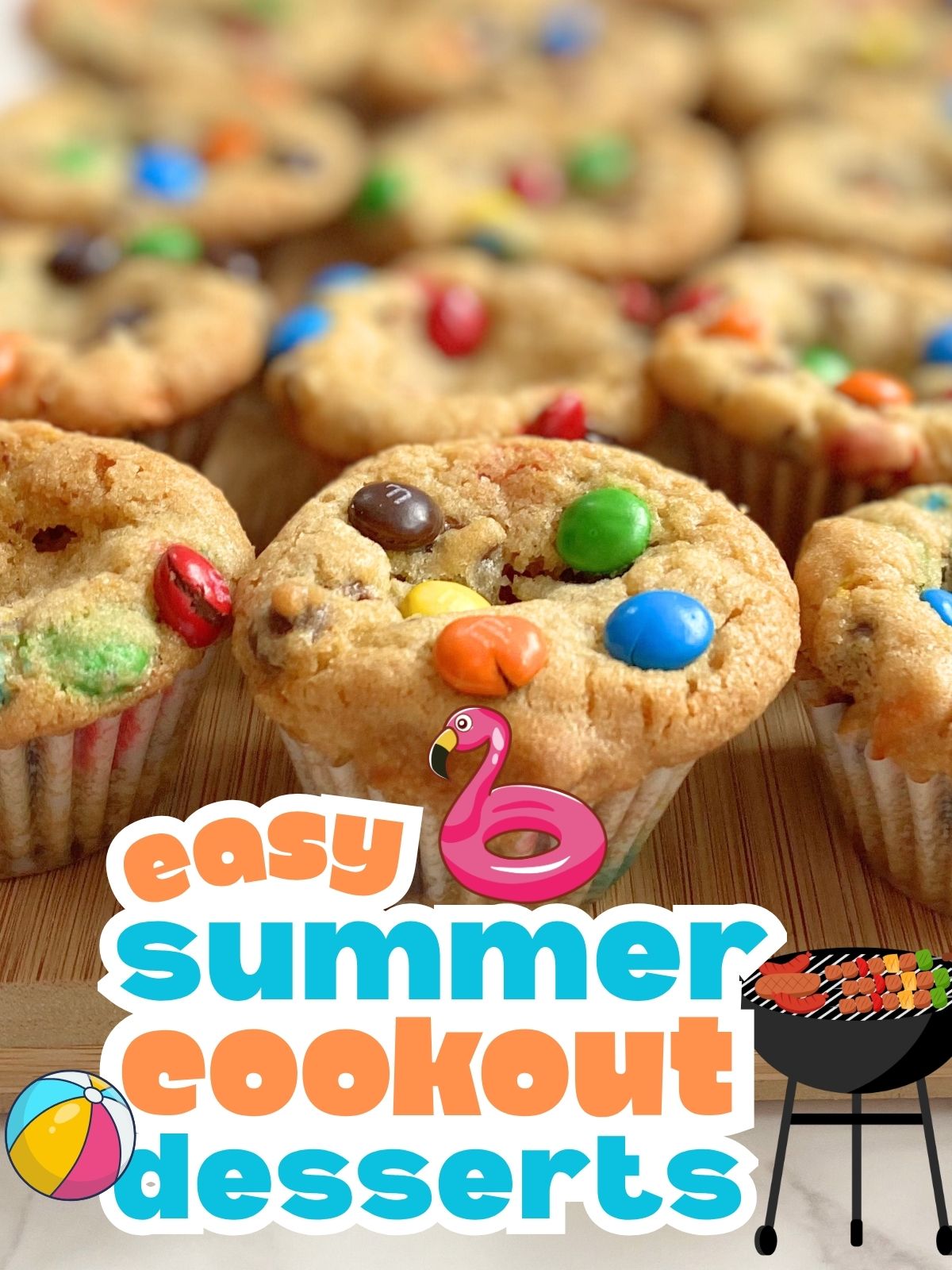 mini M&M cookie cups