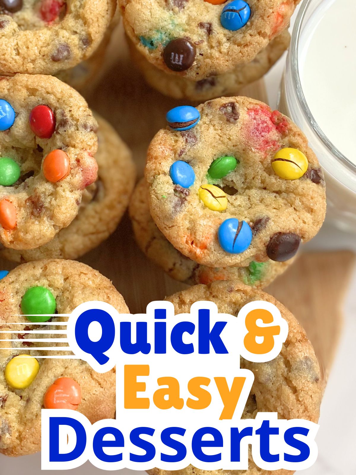 mini M&M cookie cups
