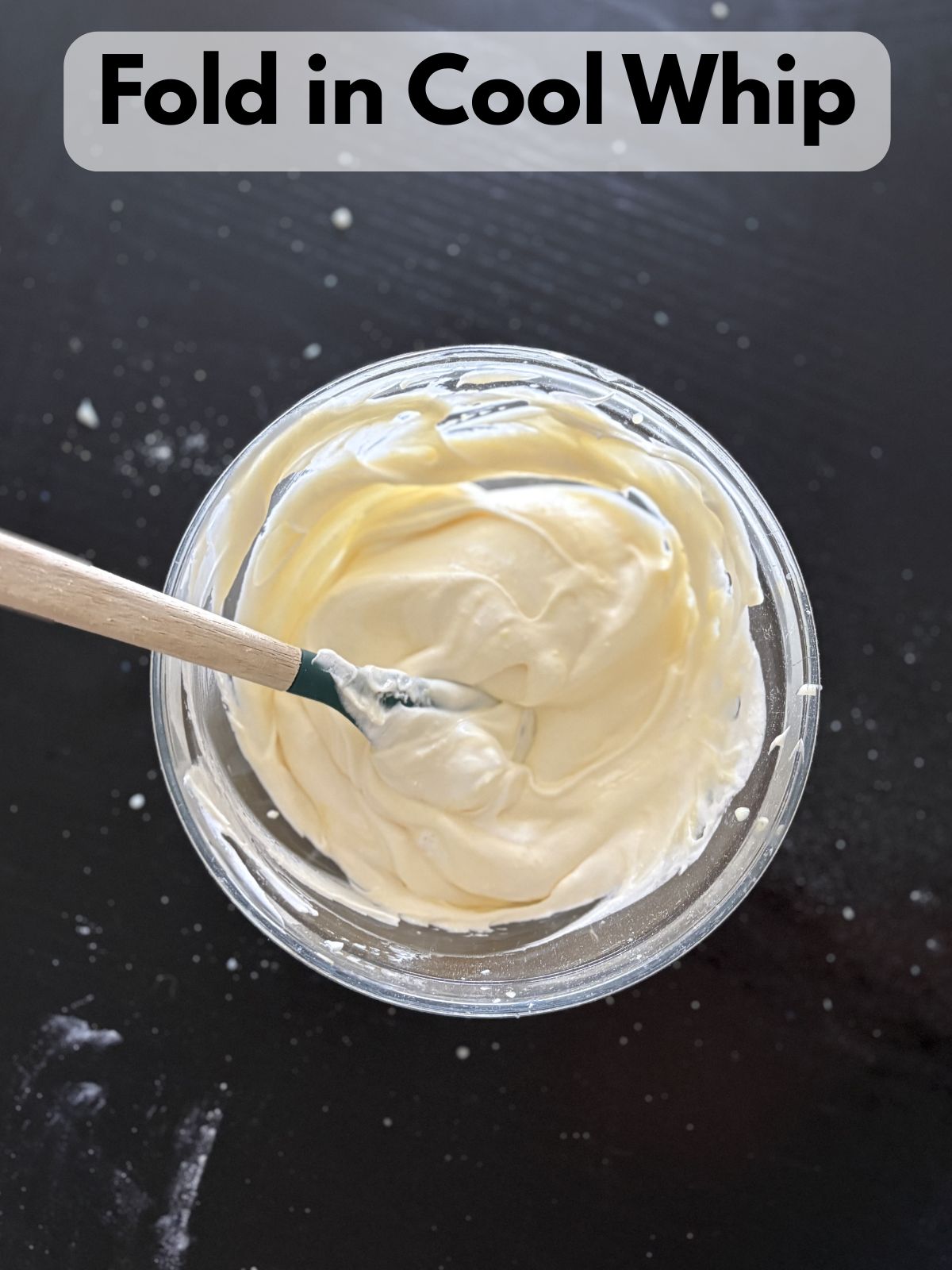 cool whip folded into cheesecake pudding