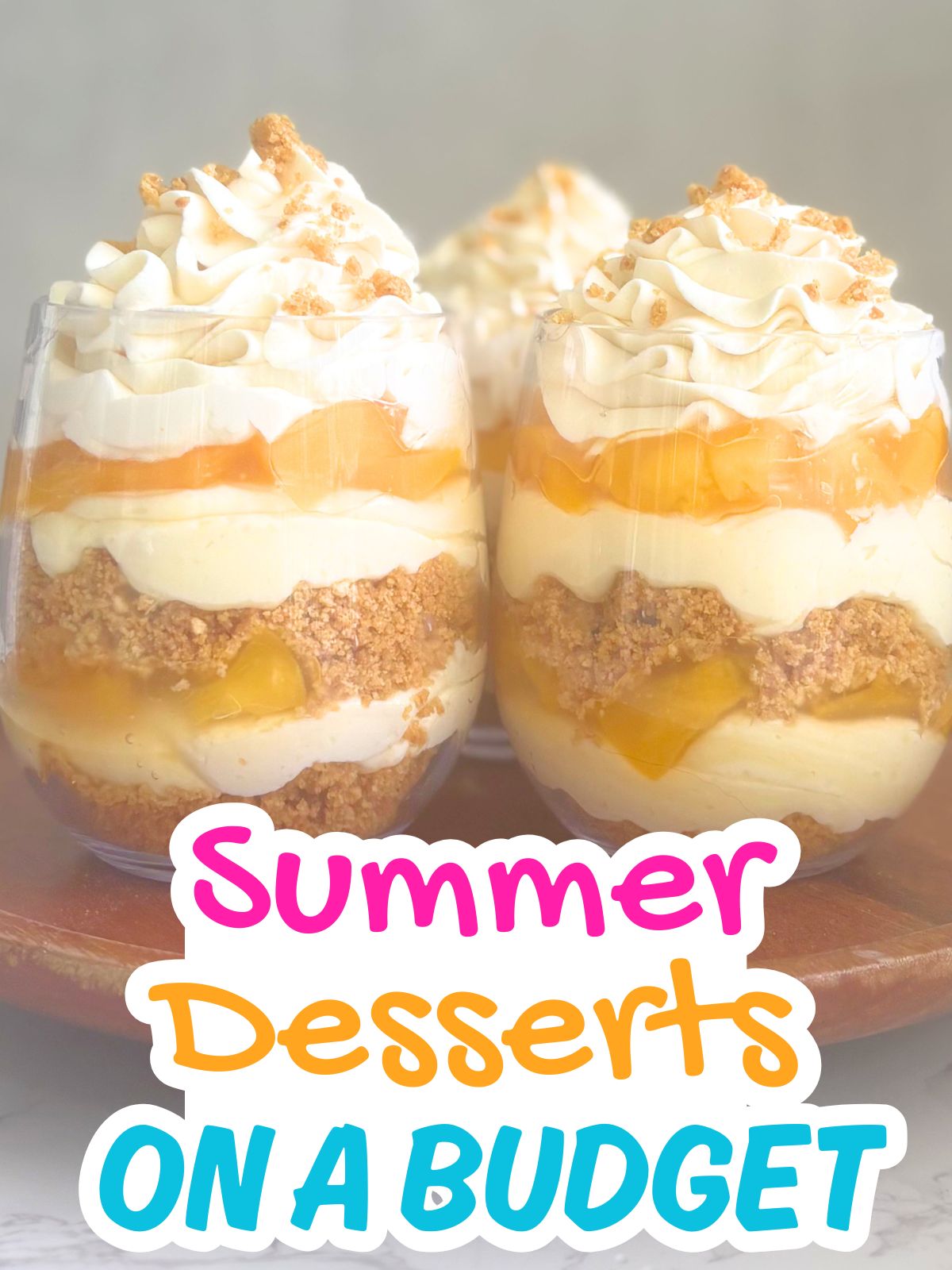 peach pie cheesecake cups