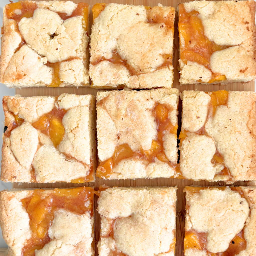 peach pie cookie bars