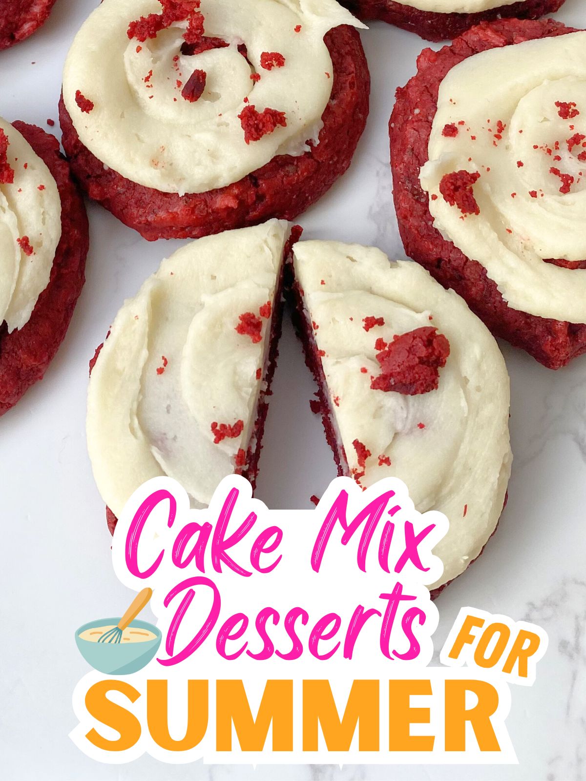 frosted red velvet cake mix cookies