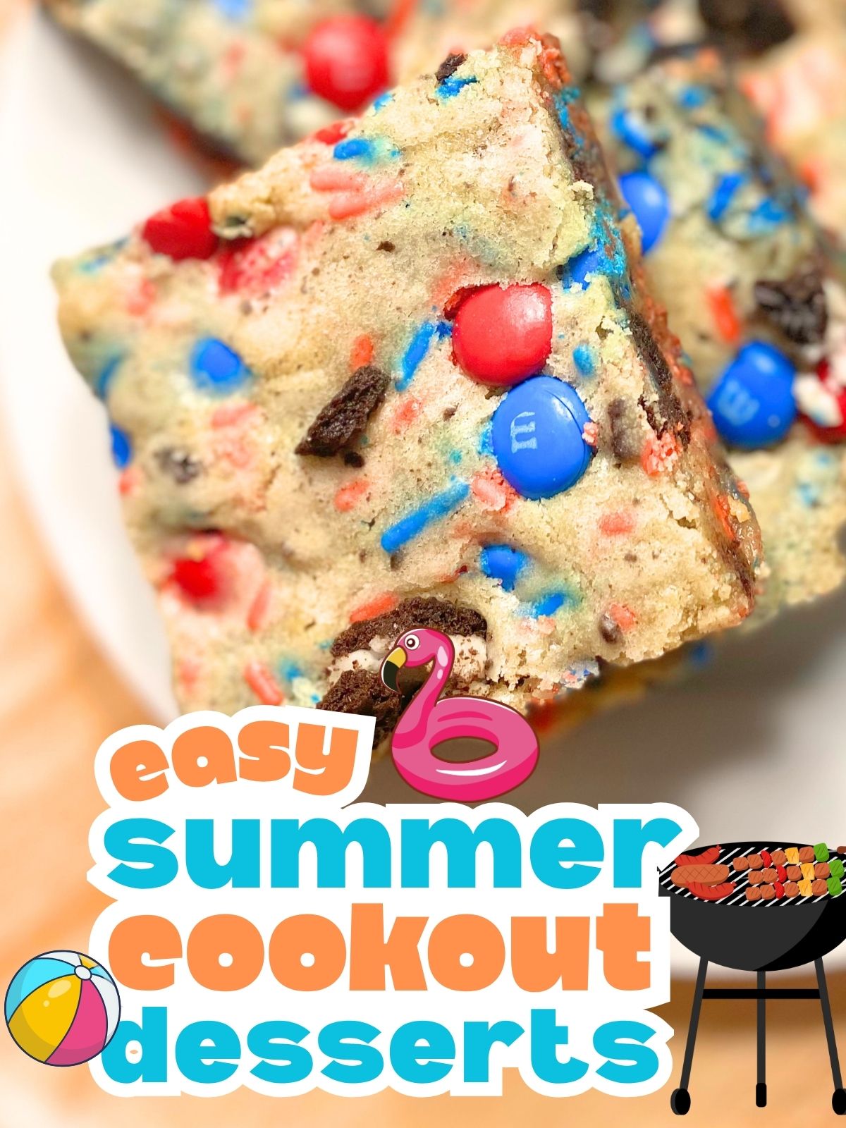 4th of July blondies