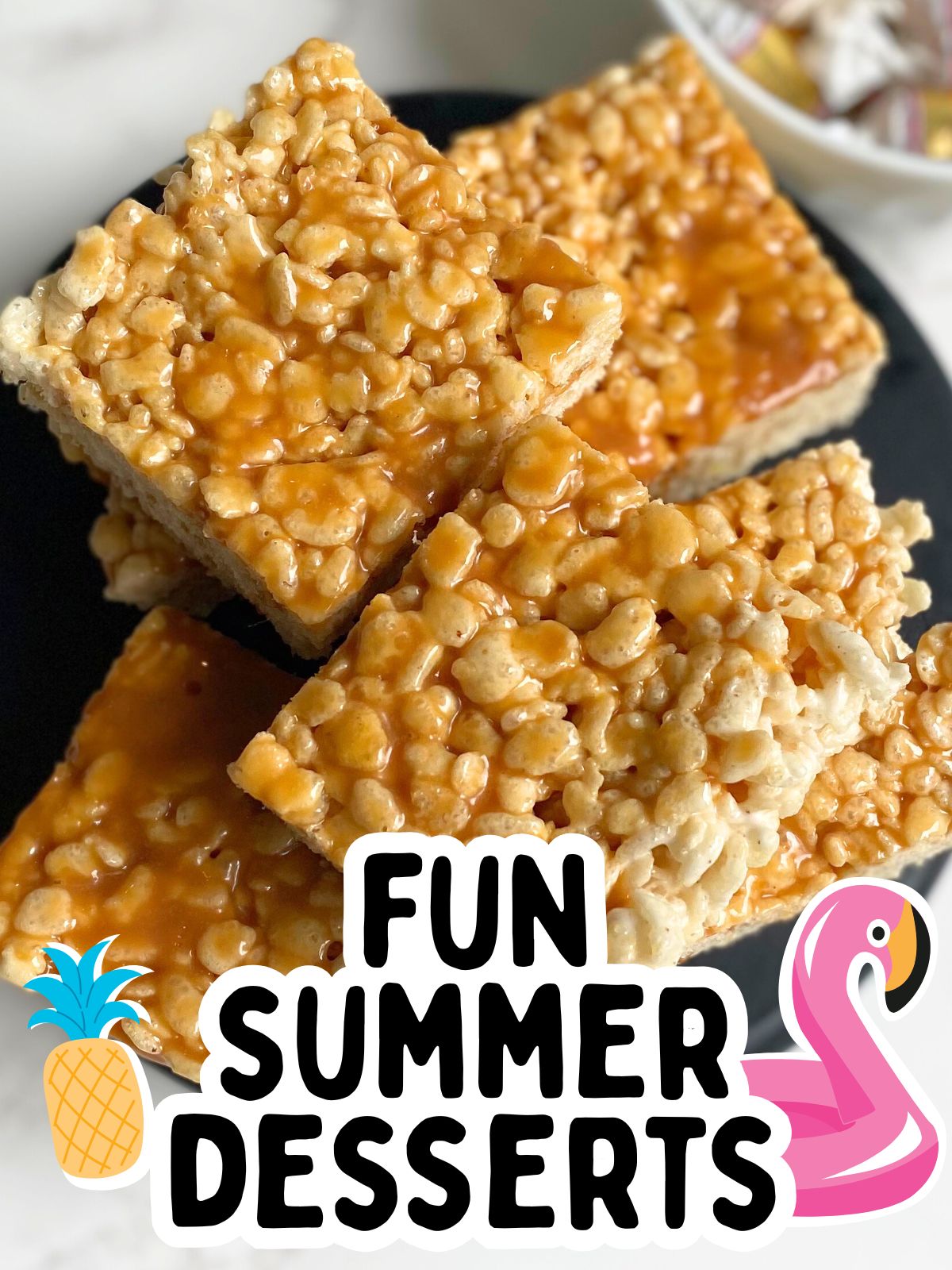 salted caramel rice krispie treats