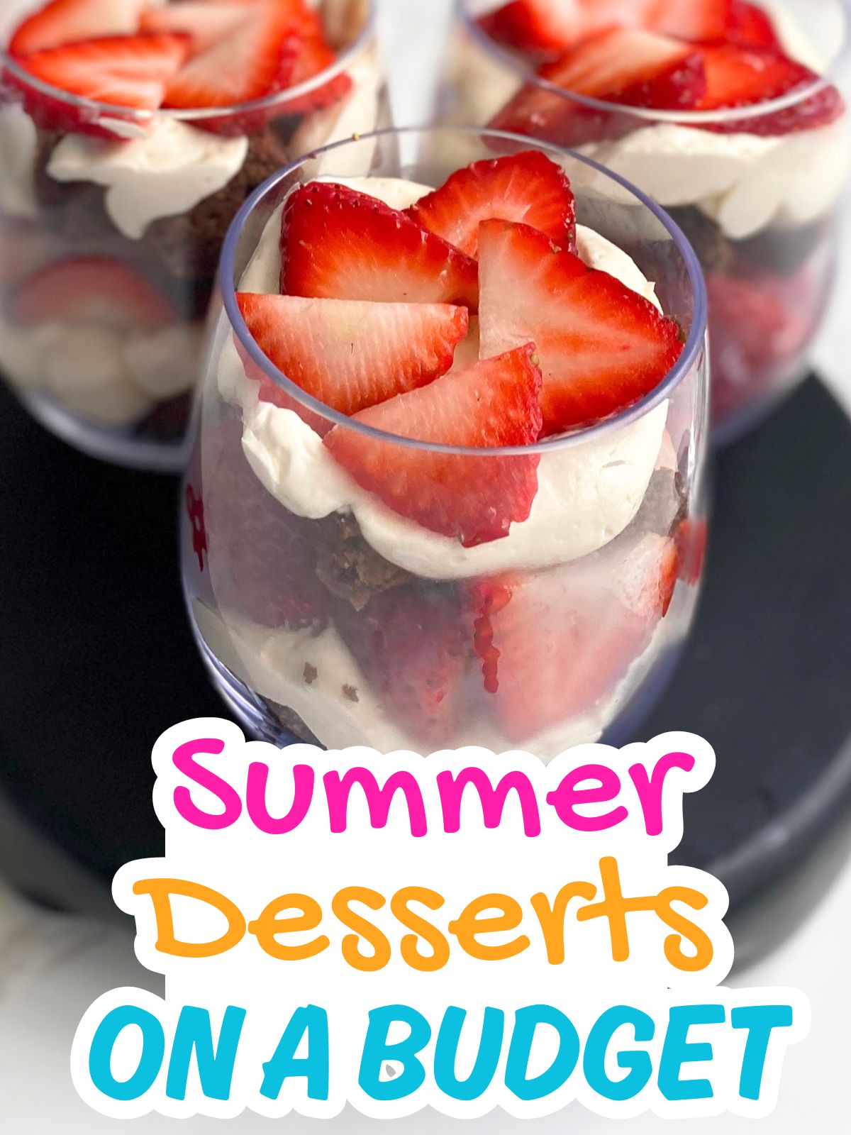 strawberry brownie parfaits