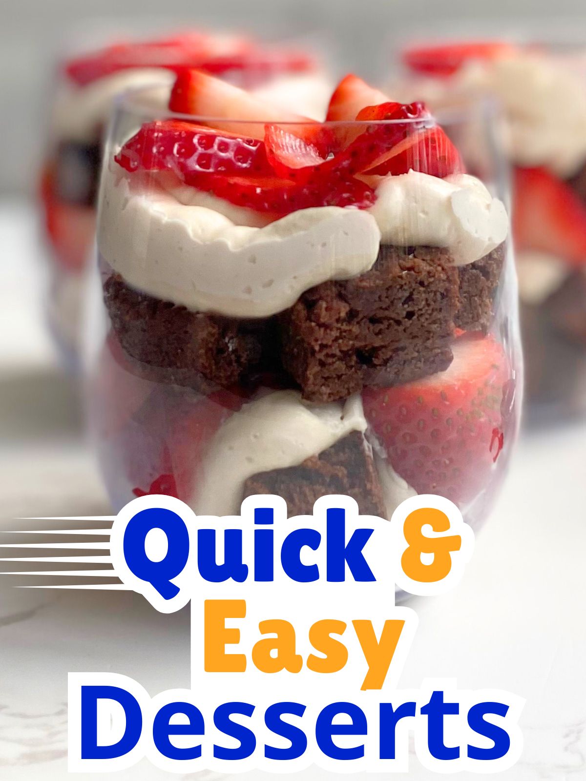 strawberry brownie parfaits