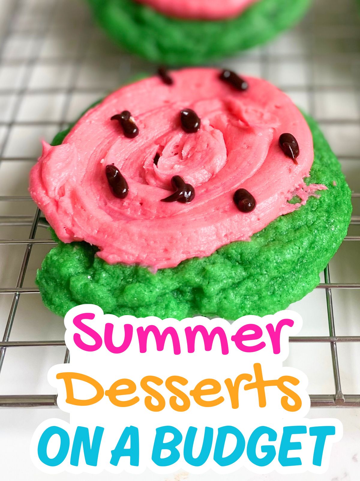 watermelon decorated sugar cookies