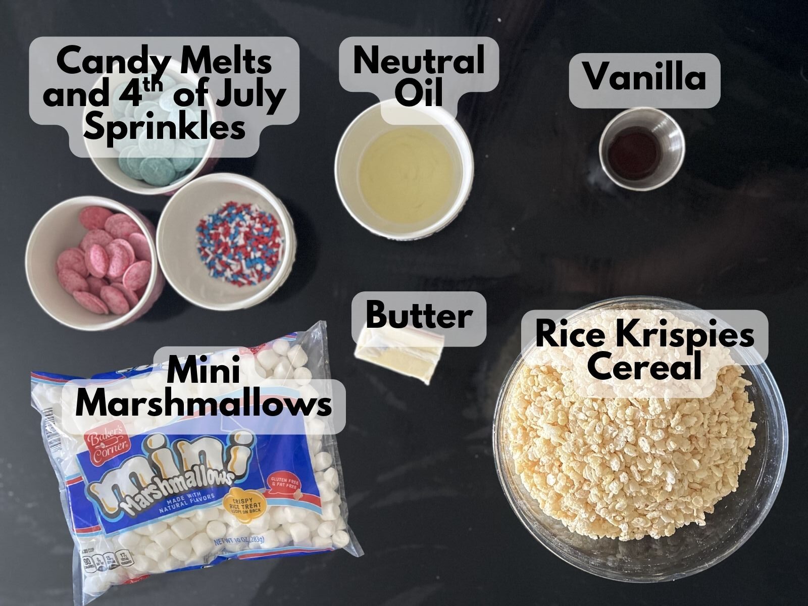 4th of July rice krispie treats ingredients