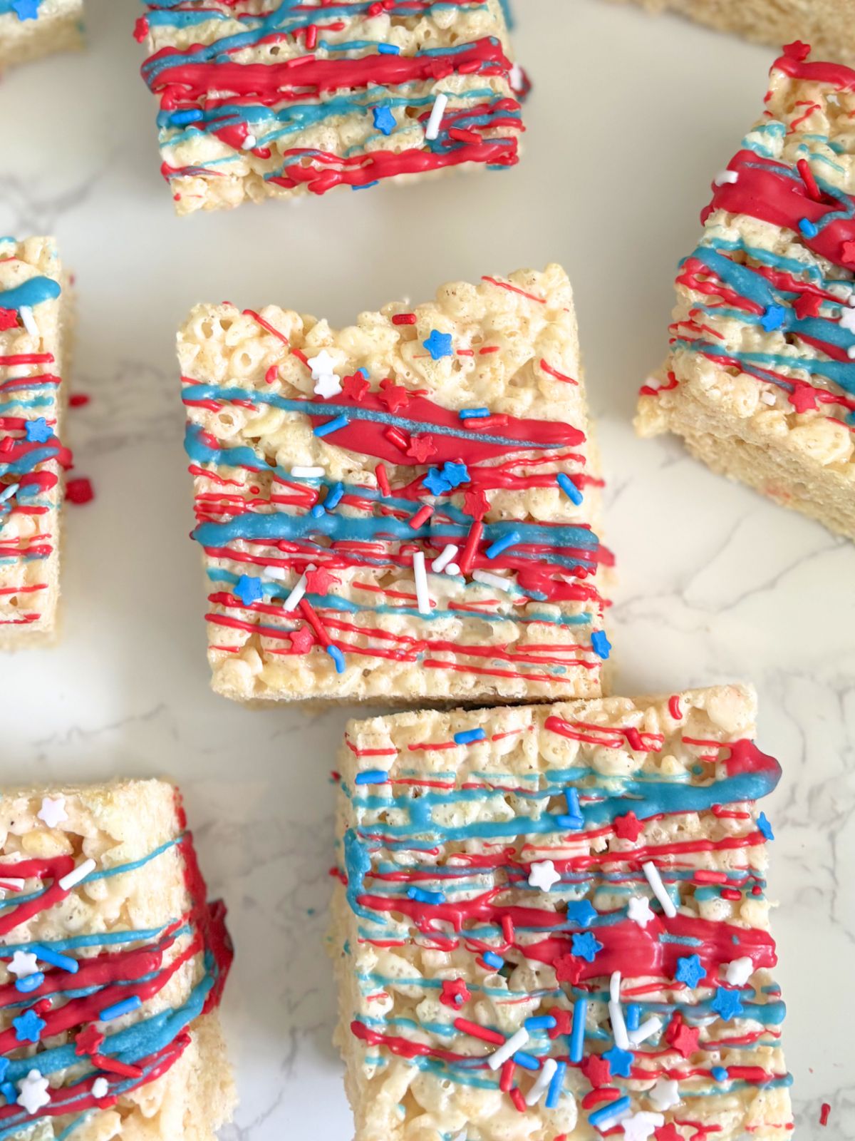 4th of July rice krispie treats
