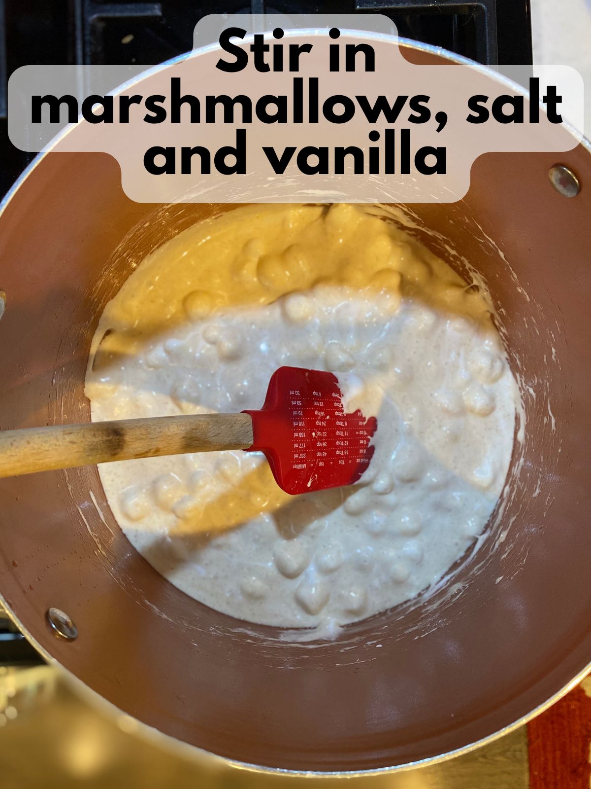 melted marshmallows mixed with browned butter