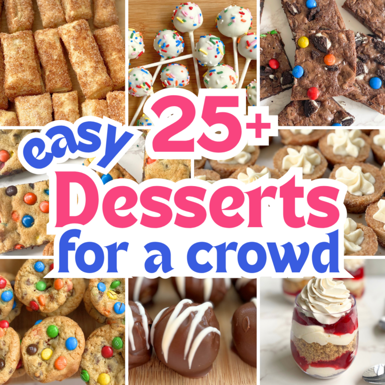 Find 25+ desserts for a crowd, including cookie bars, cake pops, parfaits, no-bake treats, and other easy party desserts for a crowd.