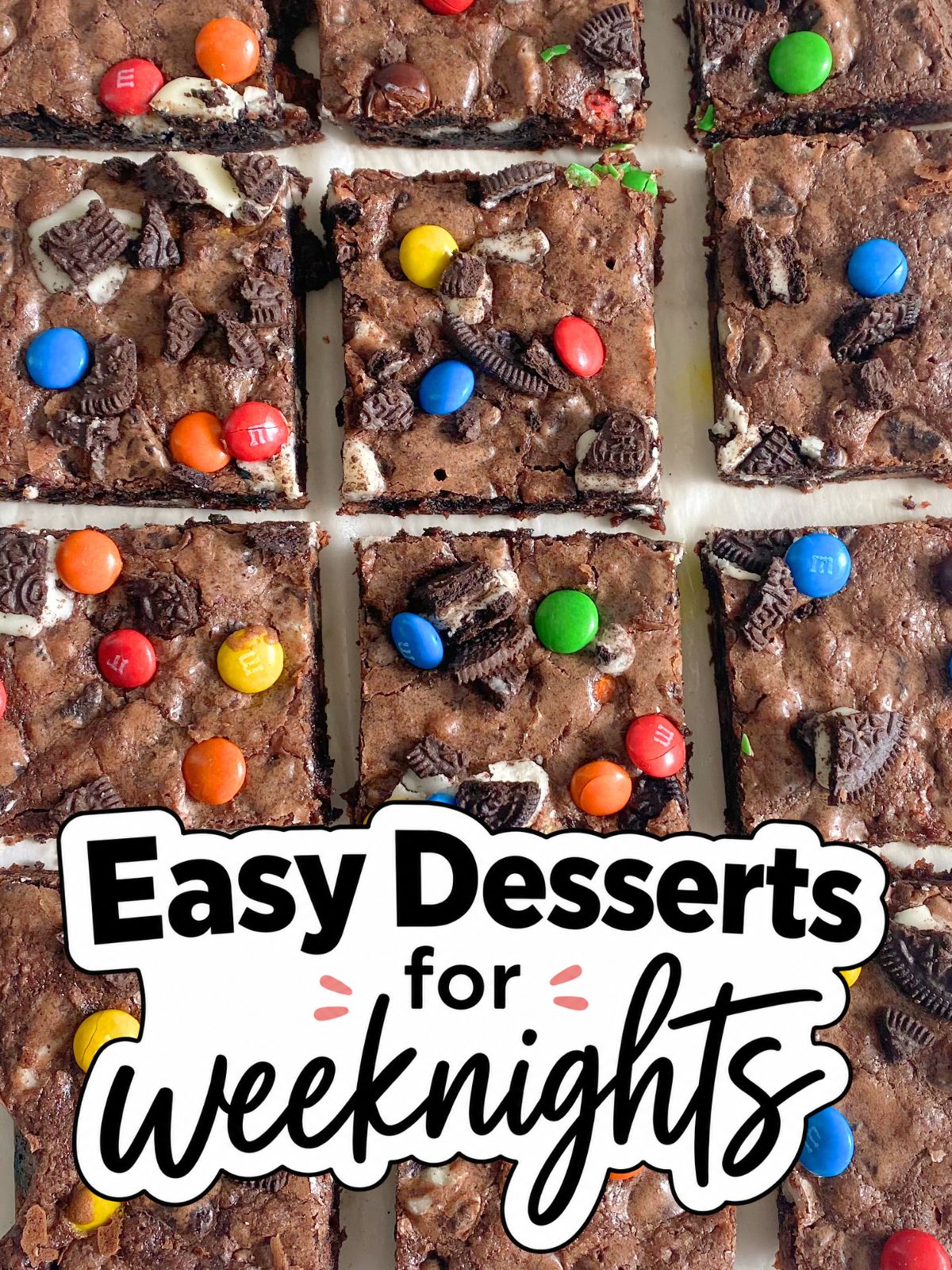 M&M oreo brownies