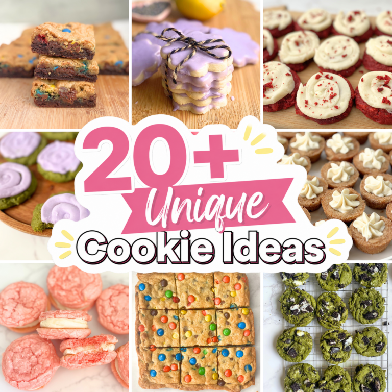 These unique cookie recipes are fun cookies to make for parties, holidays, cookie trays, and special occasions. Try beautiful cookies with creative flavors, colors, and designs.