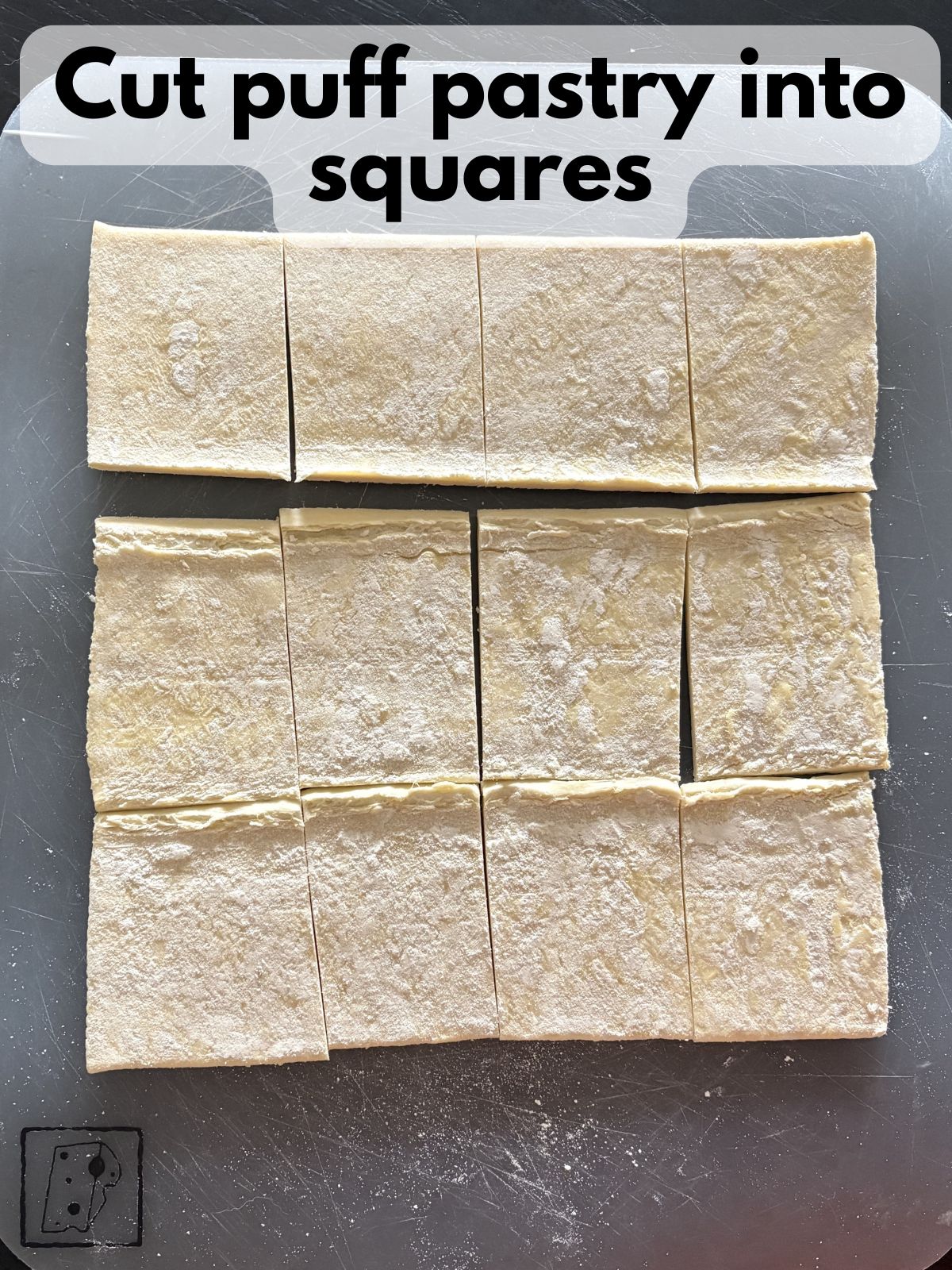 puff pastry cut into squares