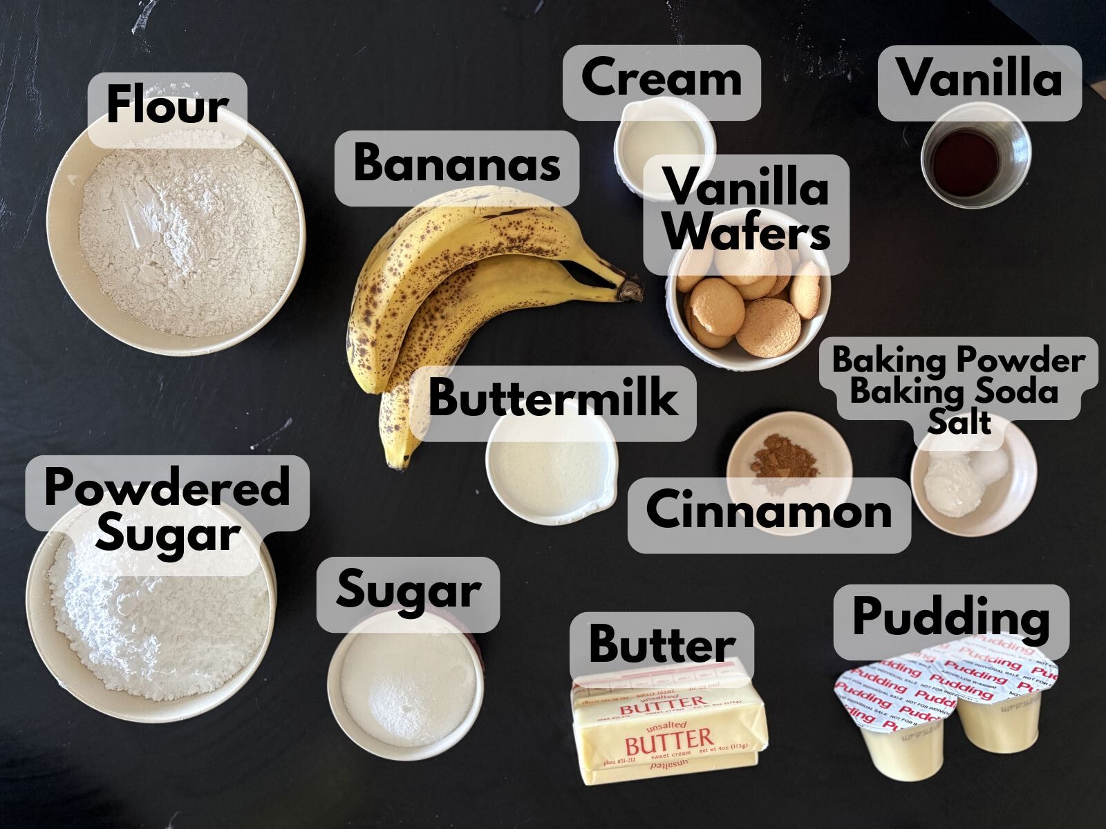 banana pudding cupcakes ingredients