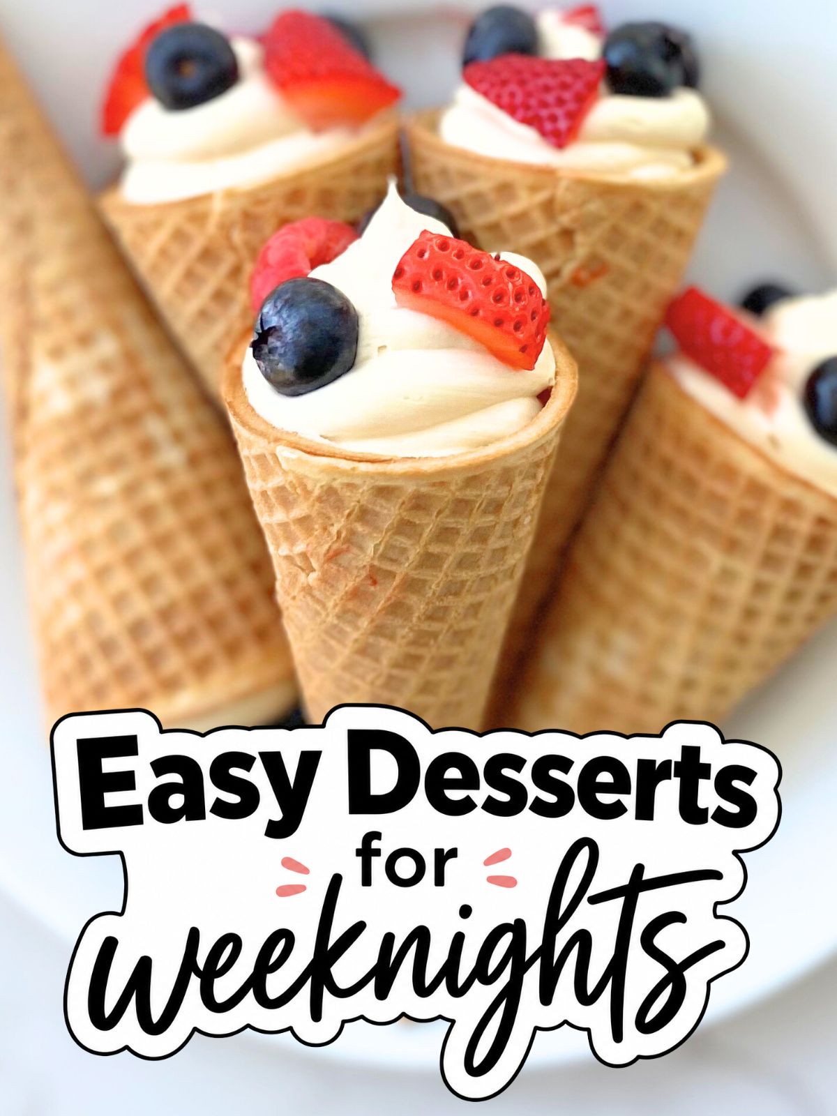 berry cheesecake cones