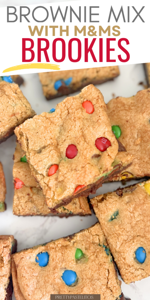 These brownie mix brookies are easy cookie brownies made with a boxed brownie mix and cookie dough for a chewy, chocolatey dessert bar everyone will love.