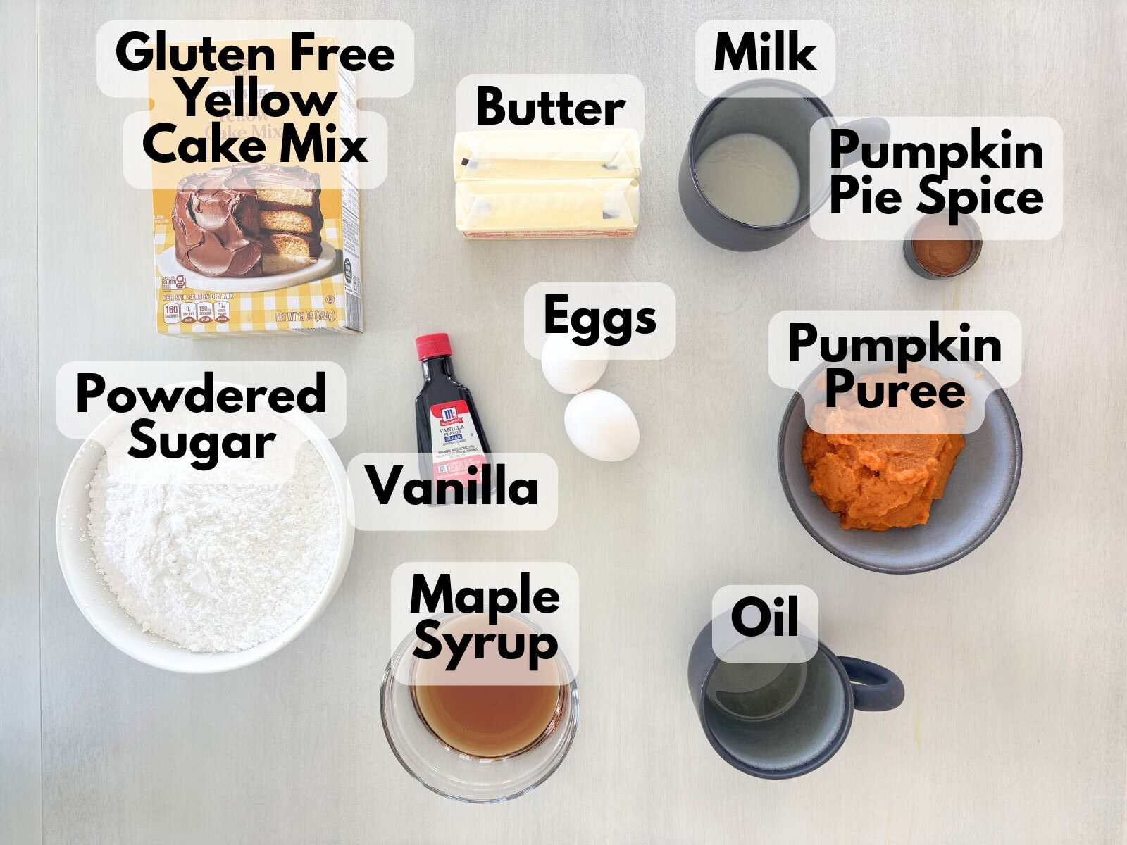 gluten free pumpkin cupcakes with brown butter maple frosting ingredients